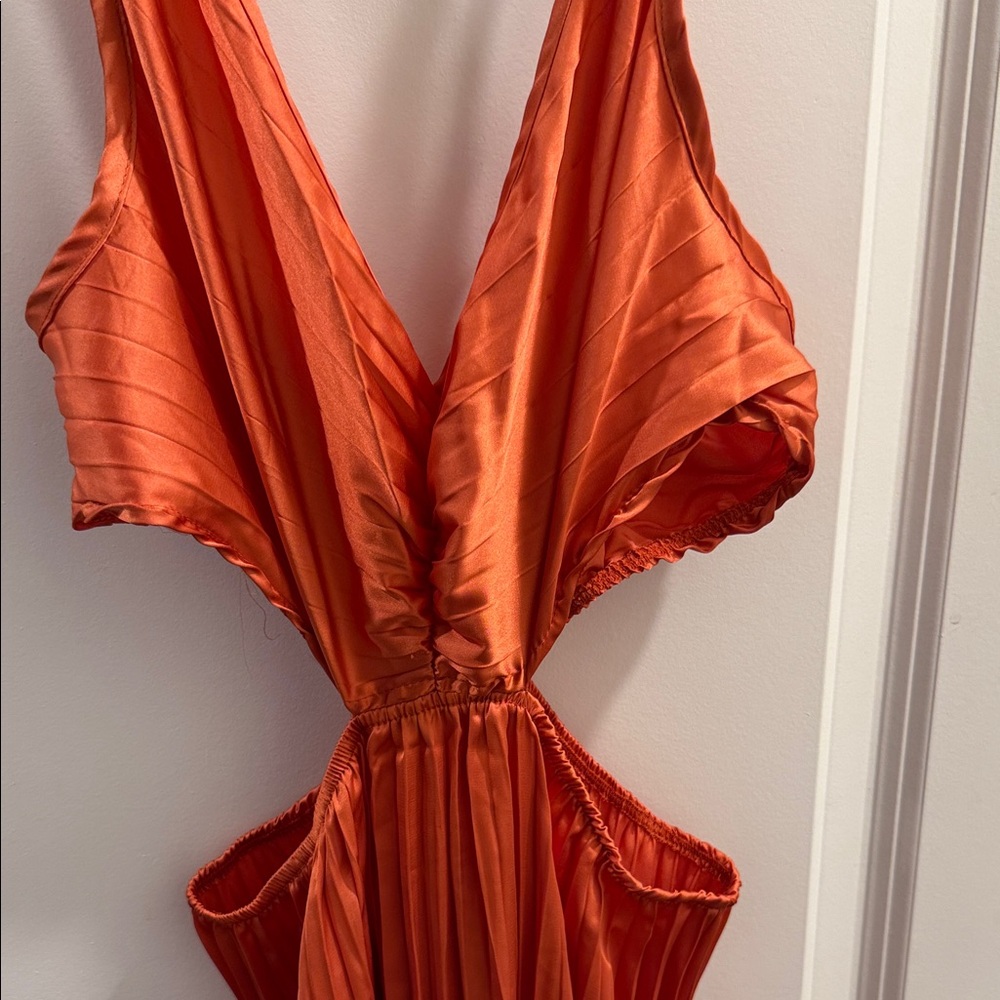 Amazon Orange Midi Dress - Picture 7 of 14